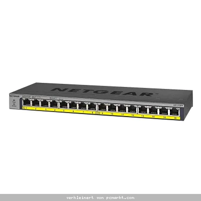 NETGEAR GS116PP Unmanaged Switch [16x Gigabit Ethernet PoE+, 183W]