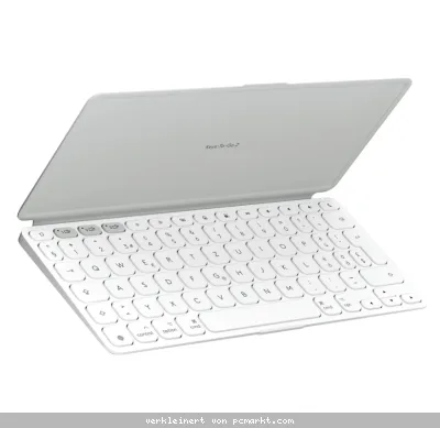 Logitech KEYS-TO-GO 2 Tastatur, Kabellos Integrierte Abdeckung, Bluetooth LE, DE-Layout
