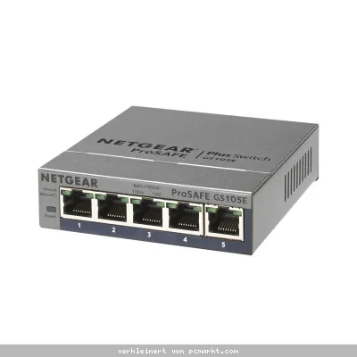 NETGEAR GS105Ev2 Plus Switch [5x Gigabit Ethernet]