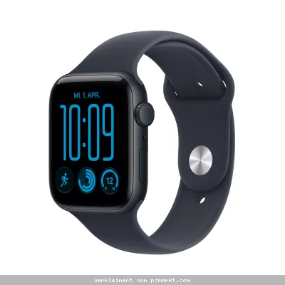 Apple Watch SE 3 44mm Mitternacht Aluminium Case Mitternacht Aluminium Case Navyblau Sport Band - M/L