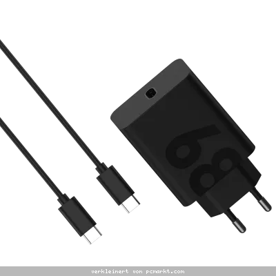 Motorola - 68 Watt Schnell-Ladegerät – schwarz Bis zu 68W USB-PD 3.0-Schnellladung, GaN-Technologie, USB-C- zu USB-C-Ladekabel im Lieferumfang enthalt