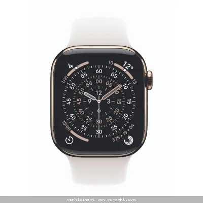 Apple Watch Series 11 Cellular 42mm Gold Titan Gehäuse mit Blassrosa Sport Band - M/L