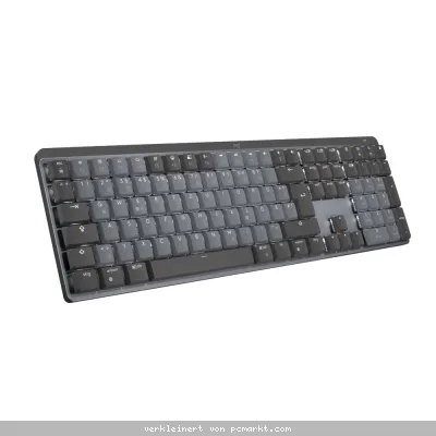 Logitech MX Mechanical Full Size Wireless Illuminated Performance Tastatur, kabellos, Tactile Quiet Switches, schwarz/Graphit