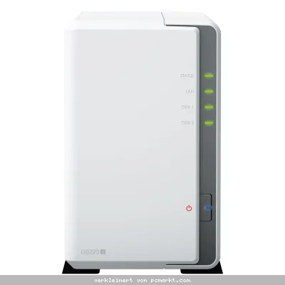 Synology DiskStation DS223j NAS 2-Bay 0/2 2,5"/3,5" SATA HDD/SSD, 1x Gigabit LAN, 2x USB 3.0, 1GB RAM