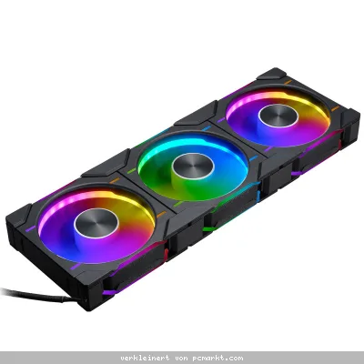 PHANTEKS D30 PWM D-RGB schwarz | 3er-Pack 120mm Gehäuselüfter
