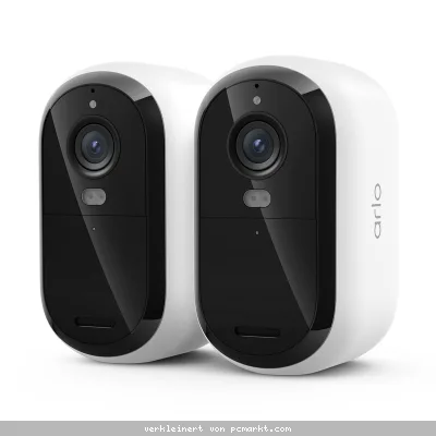 Arlo Essential 3 2K Sicherheitskamera Weiß 2er Set 4MP (2560x1440), WLAN, Akku, Indoor/Outdoor, Intelligente Erkennung