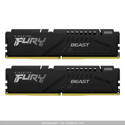 Kingston FURY Beast Schwarz 16GB Kit (2x8GB) DDR5-6000 EXPO CL36 DIMM Arbeitsspeicher