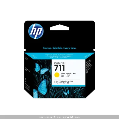 HP 711 (CZ136A) Original DesignJet Tintenpatronen Gelb 3er-Pack