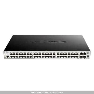 D-Link DGS-1510-52XMP Smart Managed Switch 48x Gigabit Ethernet PoE+ (max. 370 W), 4x 10 Gbit/s SFP+