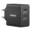 Lenovo Dual USB-C 65W GaN Ladegerät, schwarz