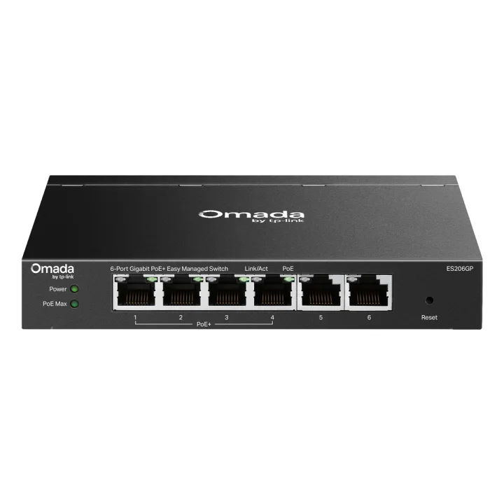 TP-Link Omada ES206GP Easy Managed Switch 6-Port, Smart Managed, 6x Gigabit RJ45, 4x PoE+ (bis zu 65 W)
