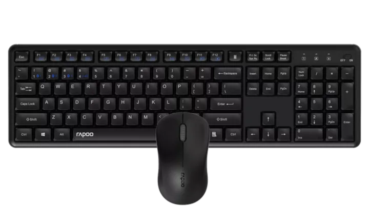 Rapoo 8150M Silent Kabelloses Multimodus-Desktop-Set Schwarz
