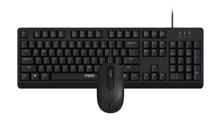 Rapoo NX1500 Desktop-Set, Kabelgebunden Schwarz