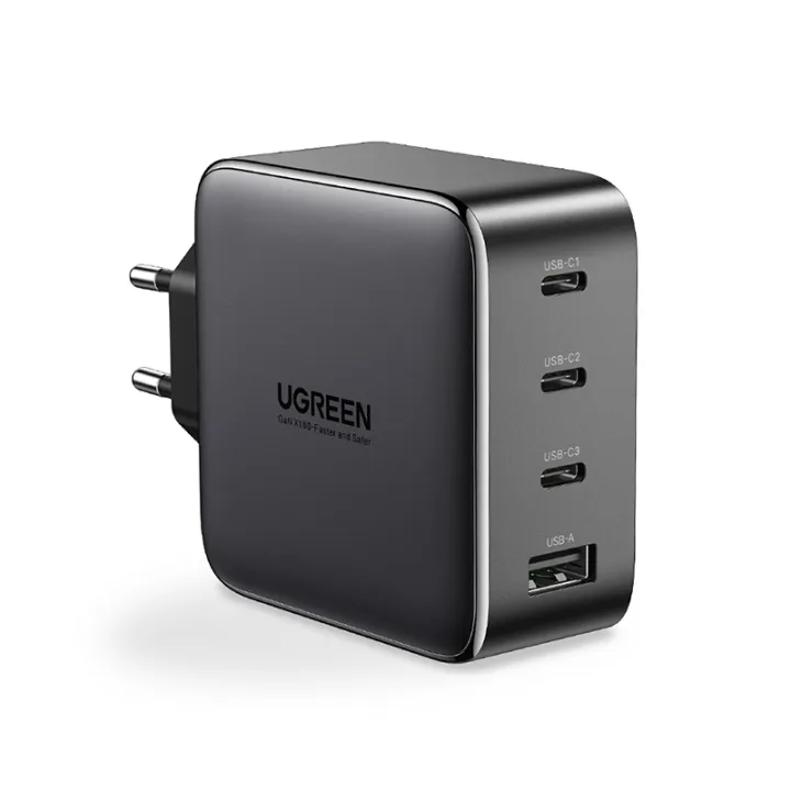 UGREEN USB-A+3xUSB-C 100W GaN Tech Schnell-Ladegerät, schwarz