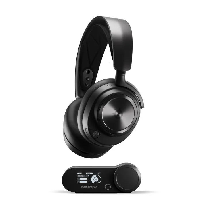 SteelSeries Gaming Headset Arctis Nova Pro Wireless Multi-System Gaming-Headset mit wechselbarem Akku (Infinity Power System) und Active Noise Cancell