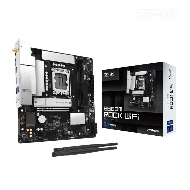 ASRock B860M Rock WiFi Mainboard Sockel 1851