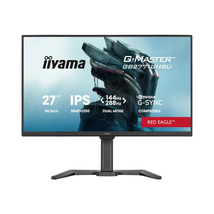 Iiyama GB2771UHSU-B1 Gaming Monitor 27? 4K UHD IPS, 144 Hz, 0.8 ms MPRT, USB-Hub, USB-C, G-Sync kompatibel, AMD Free Sync Premium
