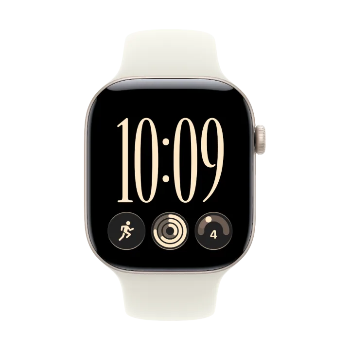 Apple Watch Series 12 46mm - Lichtgold Aluminium Case Sand Sport Band - M/L