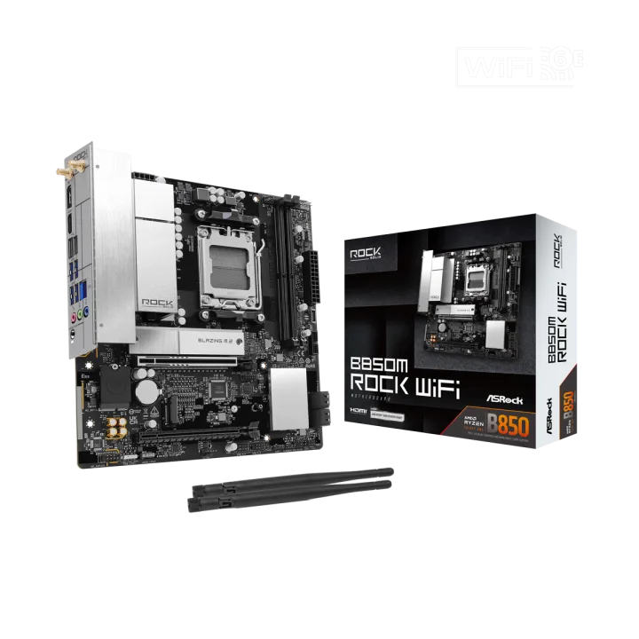 ASRock B850M Rock WiFi Mainboard Sockel AM5