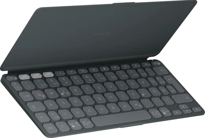 Logitech KEYS-TO-GO 2 Tastatur, Kabellos Integrierte Abdeckung, Bluetooth LE, DE-Layout