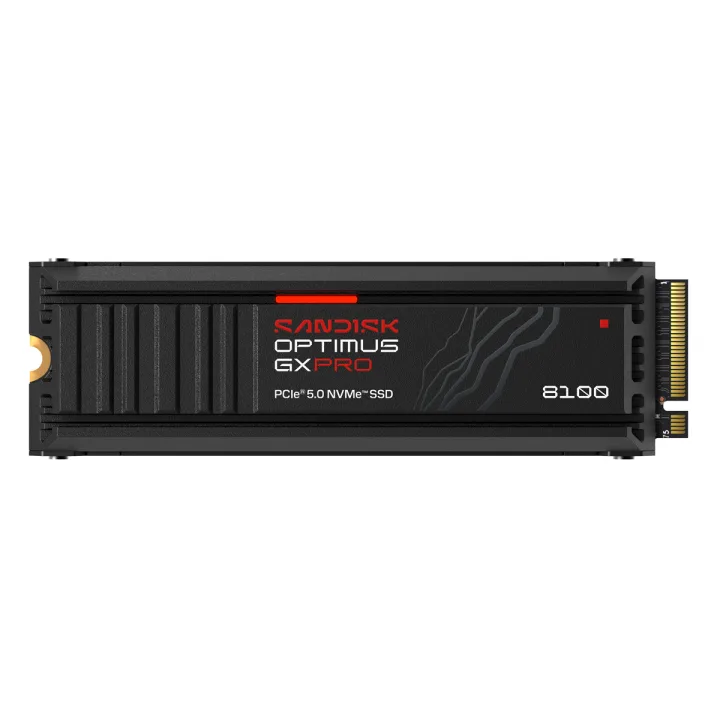 SanDisk Optimus GX PRO 8100 Heatsink SSD 2TB M.2 2280 PCIe Gen5 Internes Solid-State-Module mit Kühlkörper