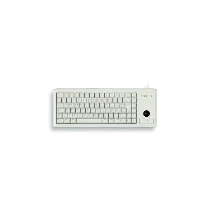 CHERRY G84-4400 Compact-Keyboard Ultraflache Kompakttastatur mit integriertem Trackball, Kabelgebunden, PS/2-Anschluss