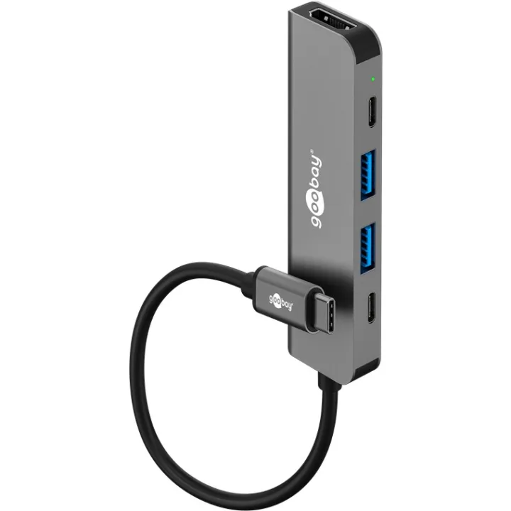 Goobay Slim 5-Port USB-Hub mit HDMI™, 5 Gbit/s