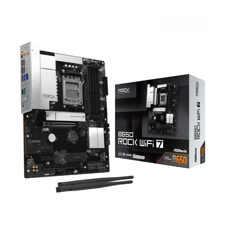 ASRock B650 Rock WiFi 7 Mainboard Sockel AM5