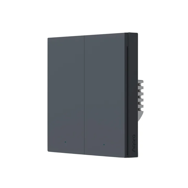 Aqara Smart Wall Switch H1(With Neutral, Double Rocker) grau - (HomeKit)