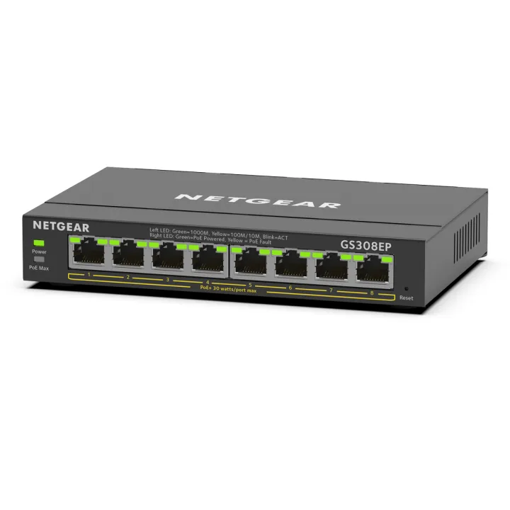 NETGEAR GS308EP SOHO Plus Switch [8x Gigabit Ethernet PoE+, 62W]