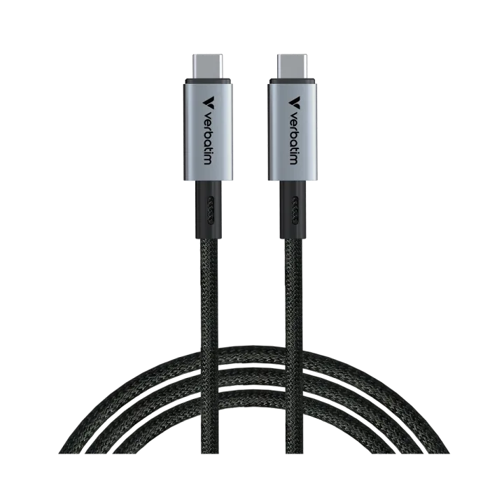 VERBATIM Sync & Charge Kabel USB-C zu USB-C 240W 40 Gbps 120 cm