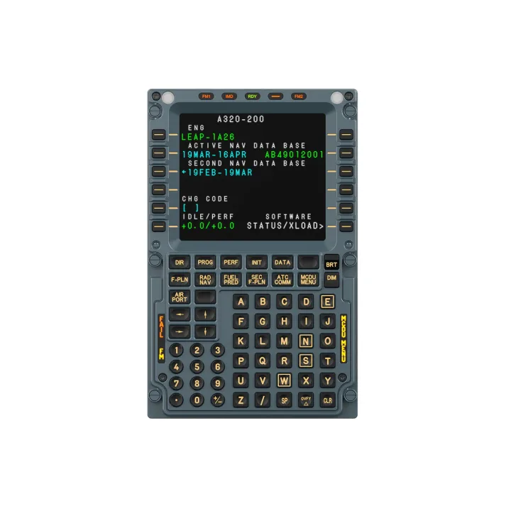 MOZA MA3F Flugcomputer Display 1:1 Airbus-A320-MCDU, 5,1-Zoll-IPS-Display, Front aus Druckgussmetall, präzise Tastenmechanik, Plug-and-Play mit MOZA C