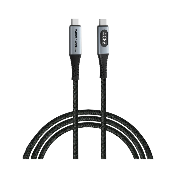VERBATIM Sync & Charge Kabel USB-C zu USB-C 240W, 40 Gbps Display, 120 cm