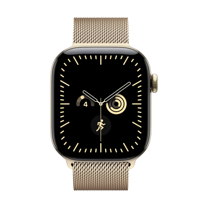 Apple Watch Series 12 Cellular 42mm - Brillantgold Titan Case Brillantgold Milanaise Armband