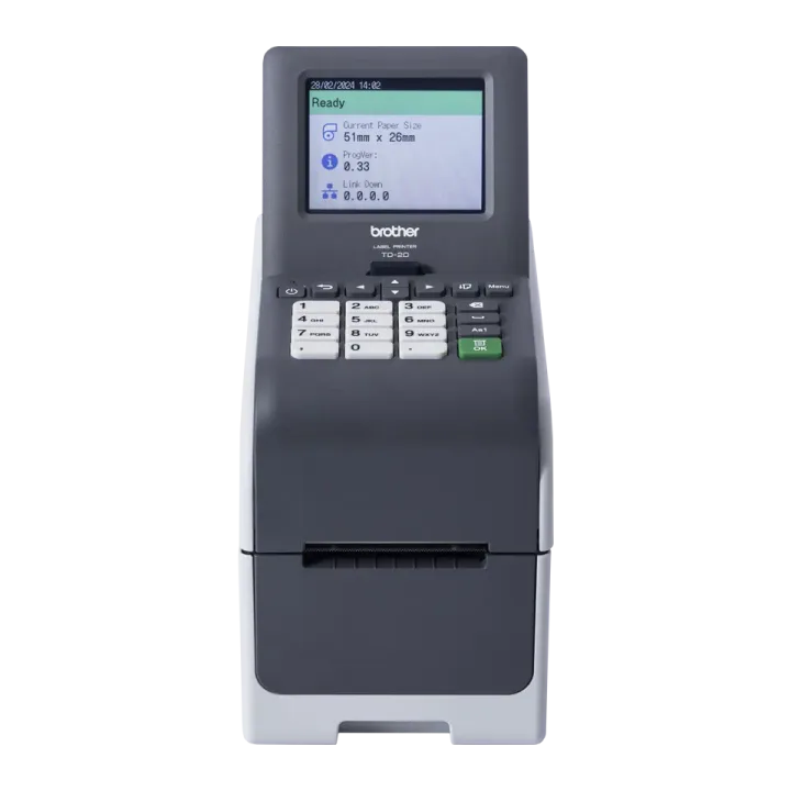 Brother TD-2320DSA203 Thermodirekt-Etikettendrucker bis zu 203 dpi, USB, Seriell, LAN, 152mm/Sek.