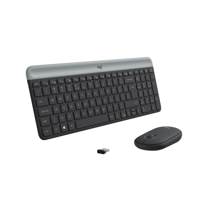 Logitech MK470 Slim Combo - kabelloses Tastatur-Maus-Set grafit, US-Layout