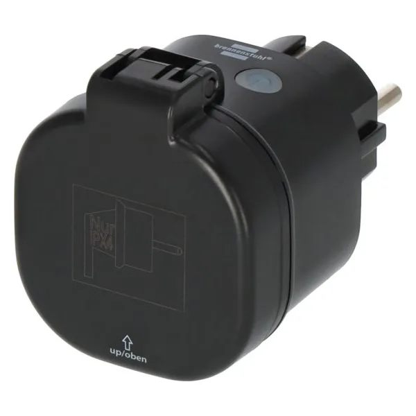 brennenstuhl®Connect WiFi Steckdose, schwarz IP44