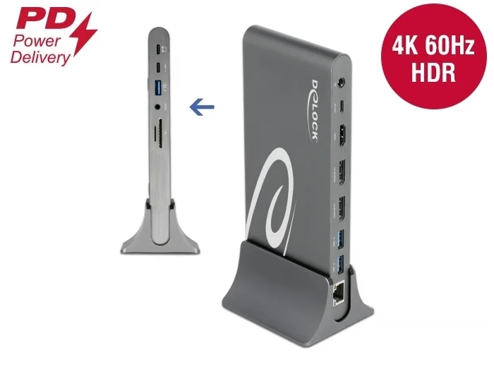 Delock USB Type-C™ DP 1.4 Dockingstation Triple 4K Display