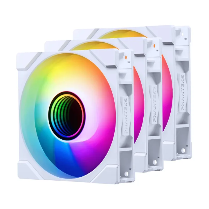 PHANTEKS M25-120 Gen2 PWM DRGB Reverse Blade 3er-Pack weiß | Gehäuselüfter