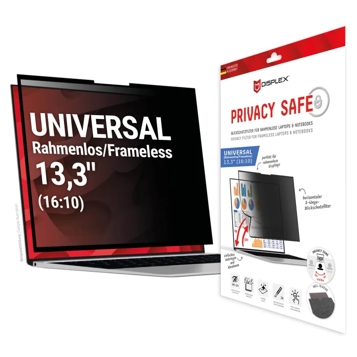 DISPLEX Privacy Safe Blickschutzfilter Uni (randlos)13,3", 16:10
