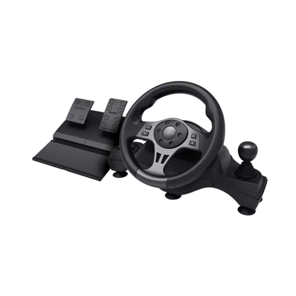 Trust Gaming GXT289 Movi Racing Wheel Rennlenkrad mit Vibrationsfeedback und Pedalen für ein echtes Fahrerlebnis