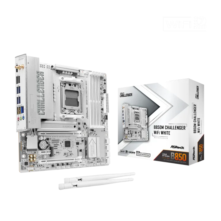 ASRock B850M Challenger WiFi White Mainboard Sockel AM5