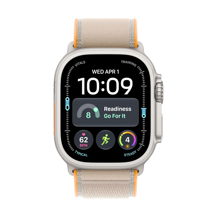 Apple Watch Ultra 4 Cellular 49mm Natur Titan Case Natur Titan Case Sand Trail Band- S/M