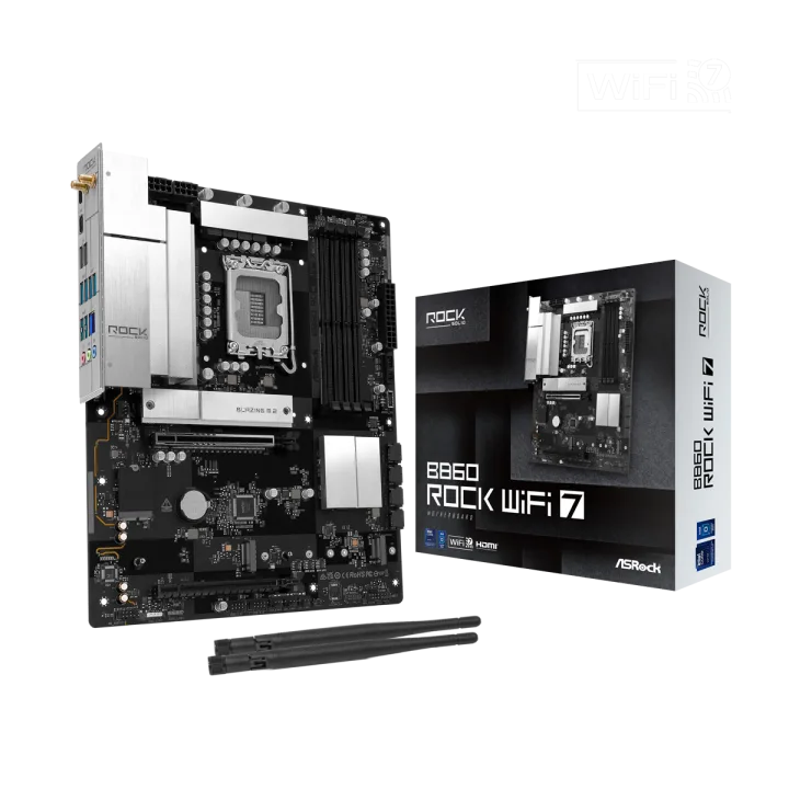 ASRock B860 Rock WiFi 7 Mainboard Sockel 1851