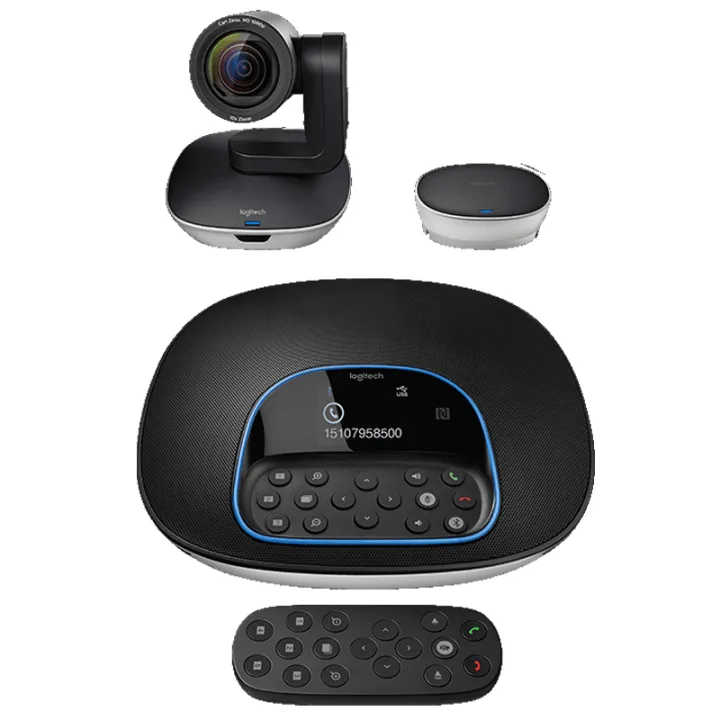 Logitech Group Konferenz Webcam Full-HD, 90° Blickfeld mit Freisprecheinrichtung, Fernbedienung
