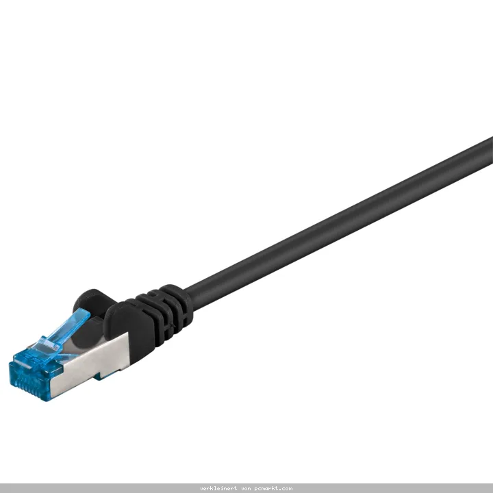 Goobay 30m CAT 6 A Patchkabel, S/FTP (PiMF), schwarz