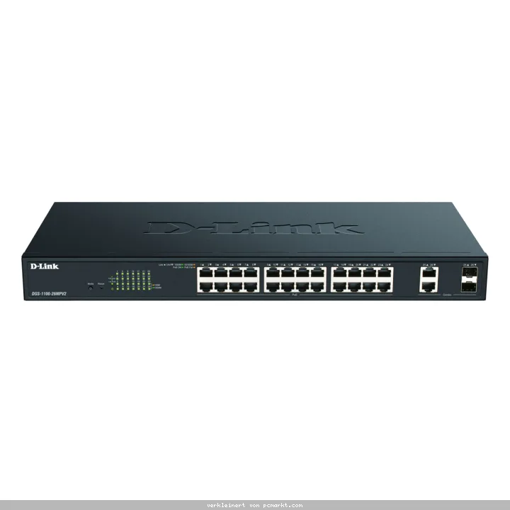 D-Link DGS-1100-26MPV2 Smart+ Managed Switch [24x Gigabit Ethernet Max PoE, 2x GbE/SFP Combo]