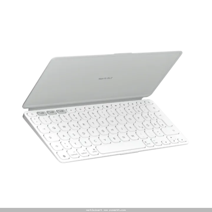 LOGITECH Keys-To-Go 2 für iPad, iPhone, Mac und Apple TV kabellose Tastatur Hellgrau