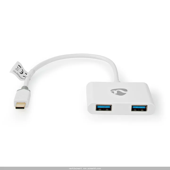 NEDIS USB Multi-Port-Adapter - USB 3.1 Gen1 | USB-C™ Stecker 2x USB-A | 1000 Mbps | 0.20 m | Rund | Vergoldet