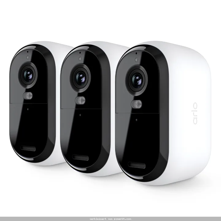 Arlo Essential 3 2K Sicherheitskamera Weiß 3er Set 4MP (2560x1440), WLAN, Akku, Indoor/Outdoor, Intelligente Erkennung
